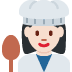 👩🏻‍🍳 woman cook: light skin tone display on Twitter